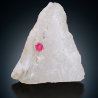 FB095 Twinned Spinel a.k.a. Star of David on Calcite