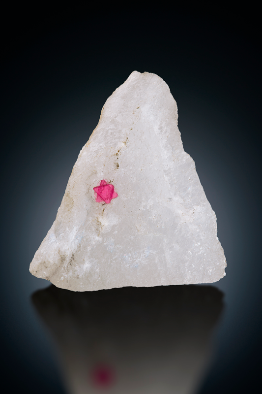 FB095 Twinned Spinel a.k.a. Star of David on Calcite